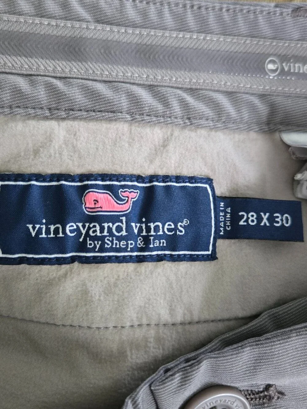 Vineyard Vines Slim Performance Golf Pants Mens Slate Grey Stretch 28W 30L
